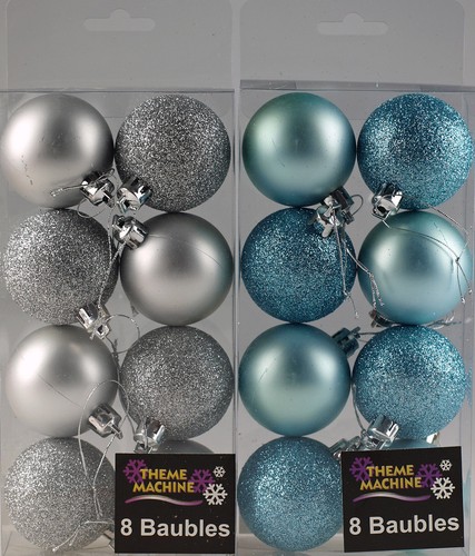 Ice blue and silver christmas - blue,
