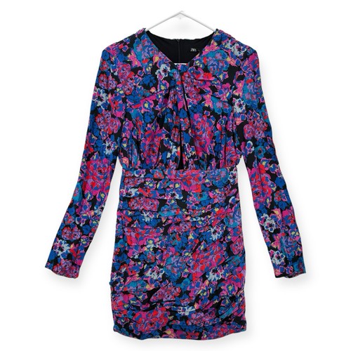 Zara floral mini dress womens - zara,