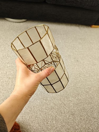 Vintage capiz shell - vintage, lampshade