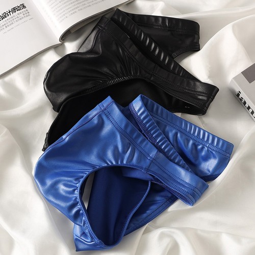 For men faux leather - leather, briefs