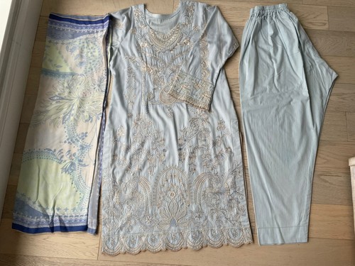Embroidered cotton satin - satin, asian
