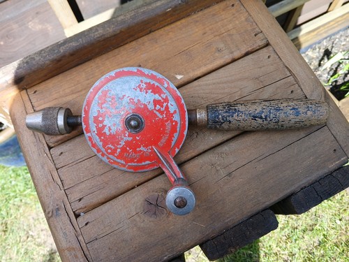 Vintage hand drill made - drill, in