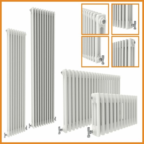 White radiator vertical - white,
