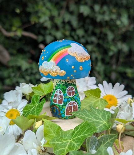 Whimsical mushroom fairy house - mushroom,
