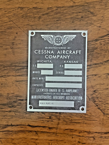 Cessna plate stainless - cessna, plate,