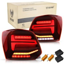 Pair LED Rear Lights Red Lens