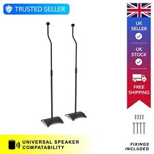 Universal Speaker Floor Stands, Pair - Surround Sound, Height Adjustable