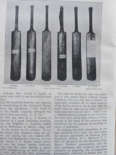 Famous cricket bats - cricket, old