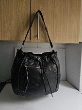 RADLEY DESIGNER WOMENS BLACK LEATHER SATCHEL TOTE LARGE SHOULDER HANDBAG