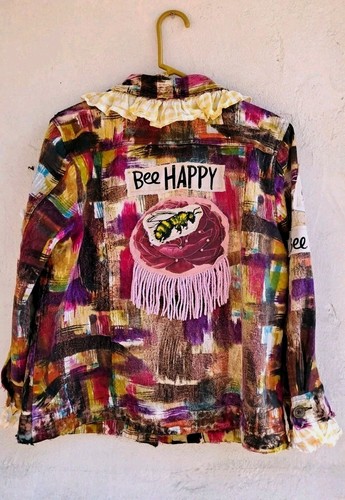 Upcycled women ooak jacket - women's,