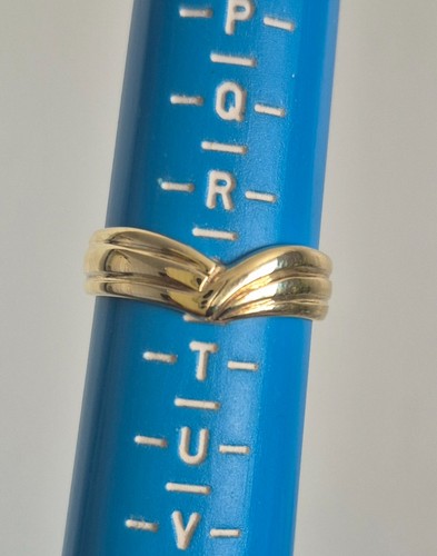 9ct gold ring wishbone - , style