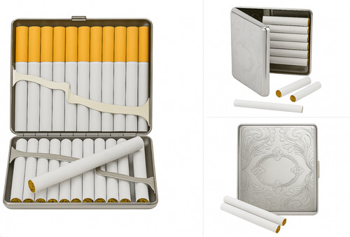 Metal cigarette case holder - metal,