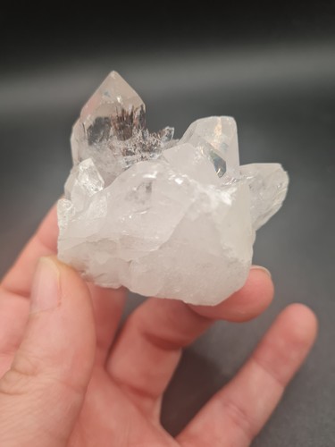 Clear quartz with brookite - with,