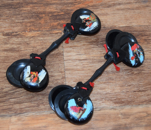 Vintage castanets wooden - castanets,