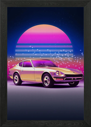 Datsun 240z framed wall - datsun,