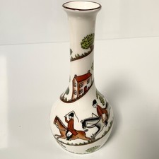 Crown Staffordshire “ Hunting Scene “ Bone China Bud Vase