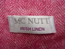McNUTT Irish Linen Scarf - NEW - Pink - 94" x 12"