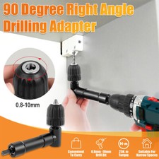 Right Angle Bend Extension Chuck 90° Drill Attachment Adapter Angled Power Tool