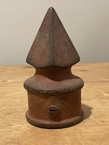 Nice vintage cast iron post - iron,