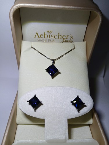 Blue sapphire 14k white - sapphire,
