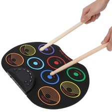 Electronic Drum Pad Portable Colored Hand Rolled Adult Beginner Percussion