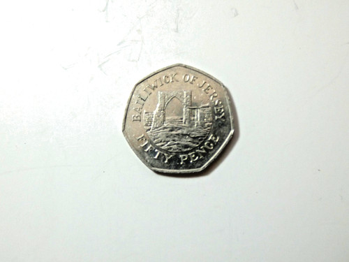 Bailiwick jersey 50p coin - of,