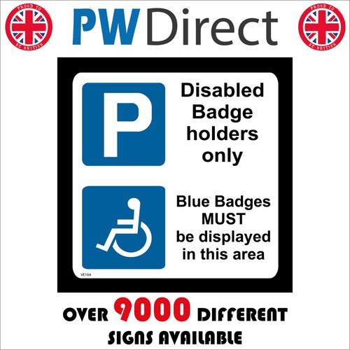 Sign disabled badge holders - sign,