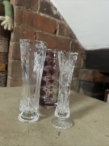 Three crystal vintage - three, vases