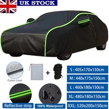 Waterproof Car Cover 3-Layer Heavy Duty Cotton Lined UV Protection - Size Large