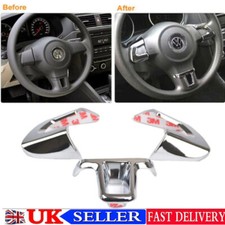 Steering Wheel Chrome Inserts Covers Trim For VW Golf Polo Jetta Caddy Touran