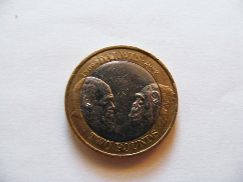 Charles darwin coin 2009 - £2,