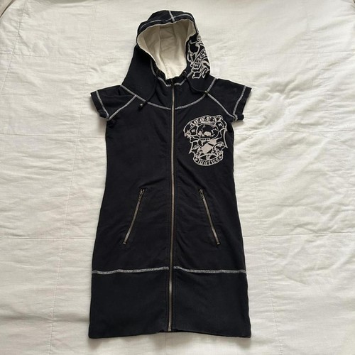 Skull roses zip hoodie - skull,