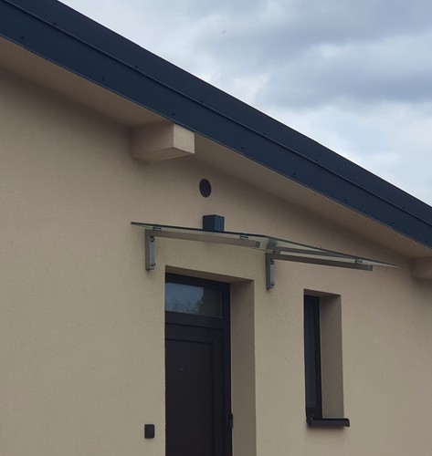 Modern style glass canopy - glass,