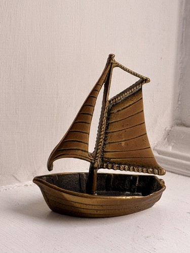 Vintage solid brass sailing - vintage,