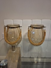 2 X Smoke Glass Tea Light