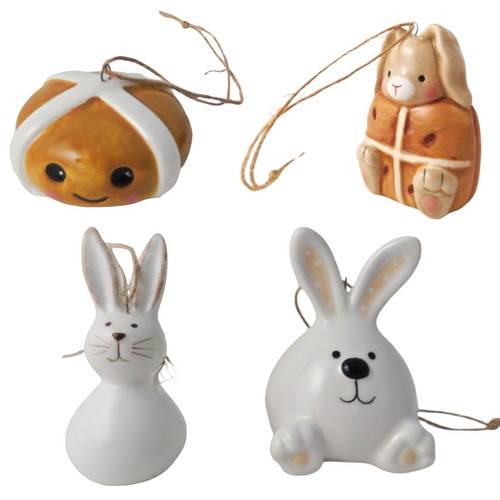 Ceramic rabbit hot cross - rabbit,,