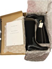 Tommy Hilfiger High Boots Mixed Material Black Size 7 (41)