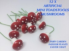 12 X MINI TOADSTOOLS  - EASTER