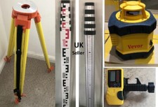 Rotating Laser Level with staff and tripod. UK calibrated. UK Seller. Brand New