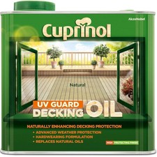 Cuprinol UV Guard Decking Oil 2.5L Natural for Wood Protection Weatherproof
