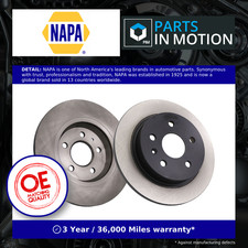 2x Brake Discs Pair Solid fits