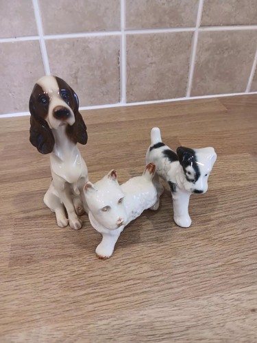 3pc glazed ceramic animal - glazed,