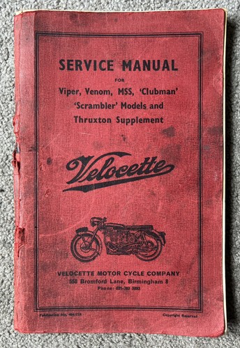 Velocette vintage service - velocette,