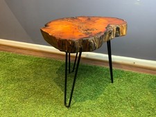 Wooden Coffee Table Round Tree