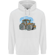 Christmas Tractor Farming Farmer Xmas Childrens Kids Hoodie
