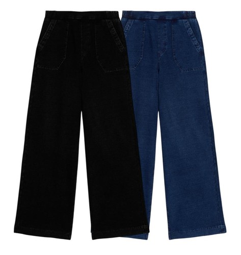 Denim wide trouser - wide, jean