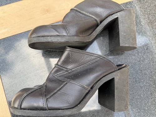 90s patchwork black leather - patchwork,
