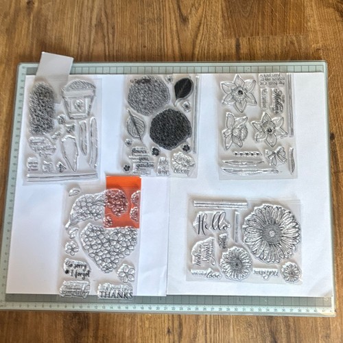 Bundle flower stamps sets - stamps, 5