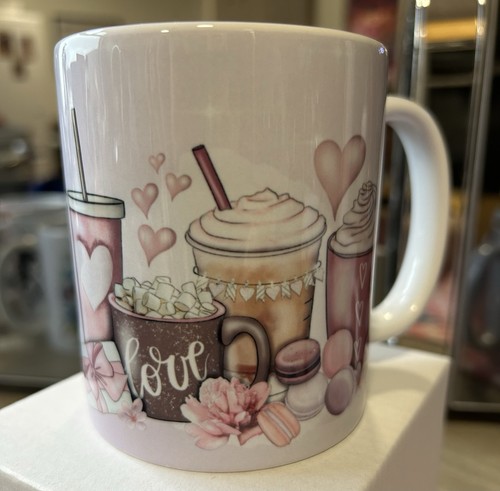 Pink love drinks - , mug