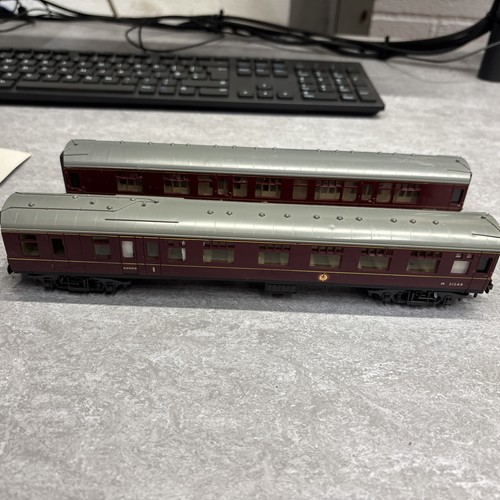 Maroon pair of coaches - pair,